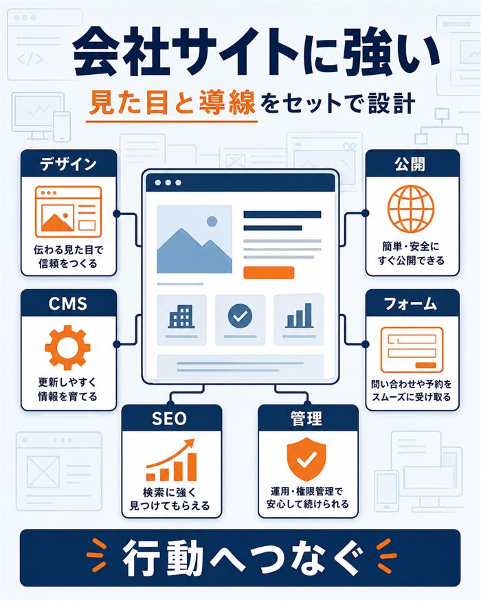 STUDIOを会社サイトで活かす要点図解