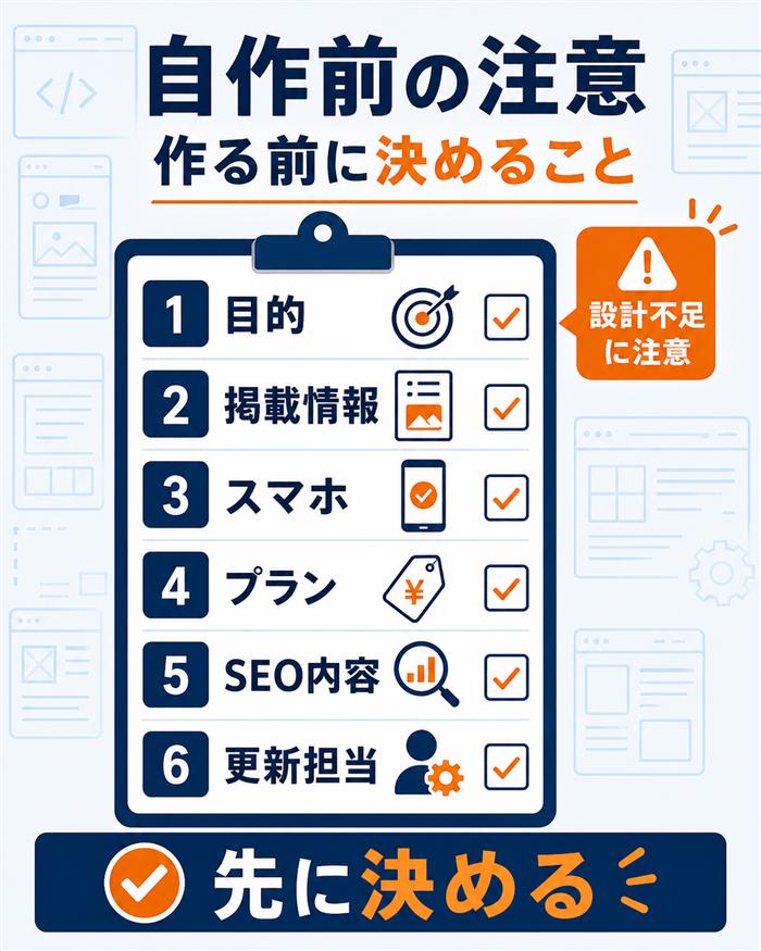 STUDIO自作前に確認すべき注意点図解