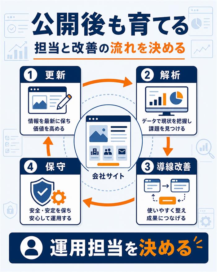 STUDIO公開後の運用改善フロー図解